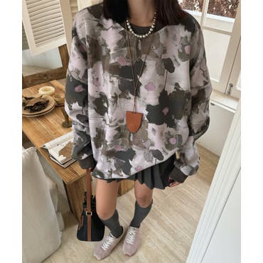 ScoLar♡花・アニマルスカラー 2柄展開メッシュパーカー　新品 花・アニマルスカラー 2柄展開メッシュパーカー[品番