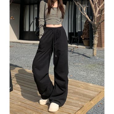 genderユニセックスコットンカーゴパンツ 韓国ファッション