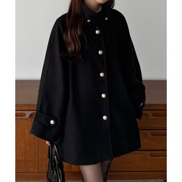 MARNI 黒ロングコート セーラーカラー ウエストリボン付き36 MARNI 黒