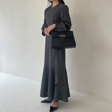 CENEA Vネックシアースリーブマーメイドワンピース[品番