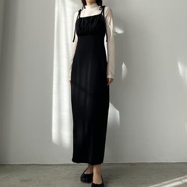Louere チュールボリューム袖ワンピース[品番：AMTW0009132