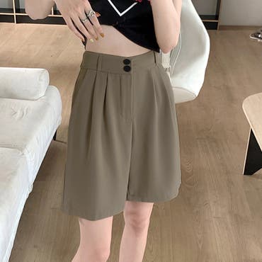 タック ショートパンツ レディース[品番：II000006804]｜Aimoon