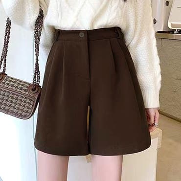 ベルト付きヘリンボーンハイウエストパンツ[品番：AMTW0009751