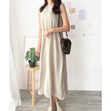 MAISON BREEZE】リラックスロング丈ノースリーブワンピース KNF0…[品番