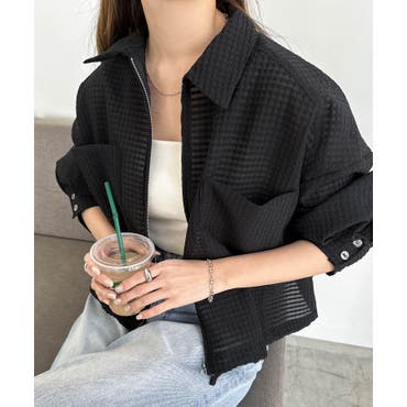 スタンブリービッグシルエット ベルト付きブラウスシャツ