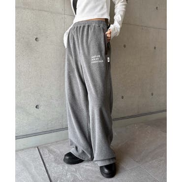 スウェットパンツ ロゴ サイドライン ルーズ スポーティ b4083 1-1.jpg
