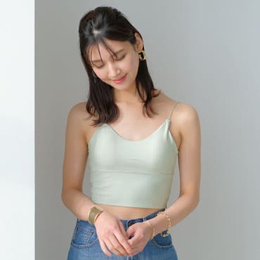 yobiotop シースルー、トップショップブラトップ Revo.（レボ）の「【カップ付き】シースルー 切替 キャミソール