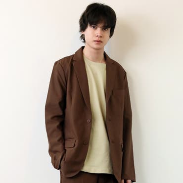煙猿様　NOAH ブラウン・チェック テーラードジャケット テーラードジャケット メンズ チェック柄[品番：LWSM0000891