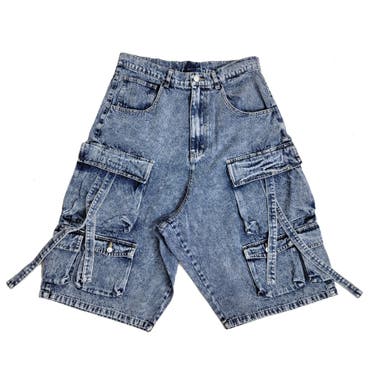 日本製 POST OʼALLS ダブルニー バギーデニムショーツ グッドフェード FREAK'S STORE（フリークスストア） パンツ ワイドシルエット バギー