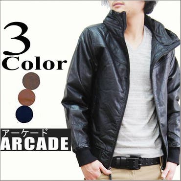 ライダースジャケット 2wayハイフード付きライダースｐｕレザージャケット 品番 Rq Arcade アーケード のメンズファッション通販 Shoplist ショップリスト