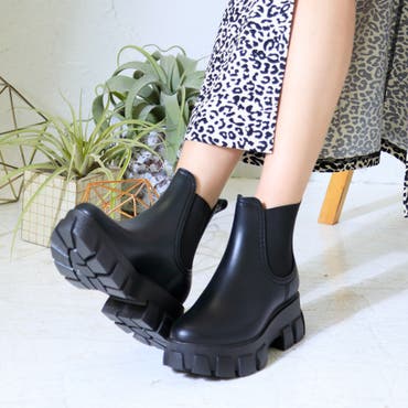 メルモ/厚底サイドゴアショートブーツ 新色入荷】軽量厚底 サイドゴア ショートブーツ 2808[品番