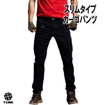 スキニーフィット 裾ジップ ブラックデニムパンツ[品番