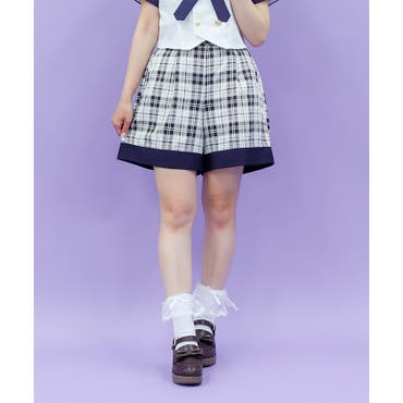 Original Gエンブレムボタンスカートライクショートパンツ[品番