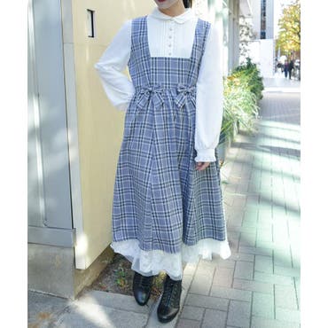 チェックバイカラーワンピース | outlet | axes femme online shop