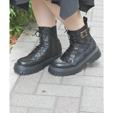 リングバックル付エナメルフリルシューズ[品番：RJTW0001043