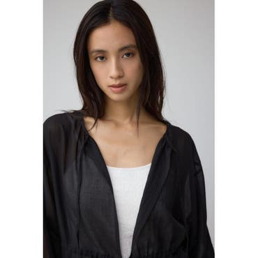 izBLACKサイドレースアップライダースジップパーカー 全1色メンズ[品番