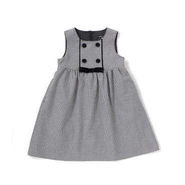 お揃い】ラメ千鳥格子ジャンパースカート(90~150cm)[品番：BEBK0010112