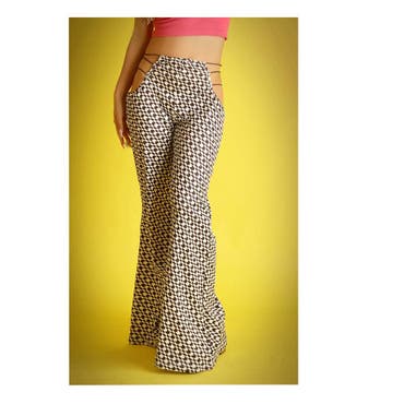 basic satinストレートパンツ　レオパードS OPULENCE パンツ Silver Dot Satin Pants レディース : ZOZOTOWN