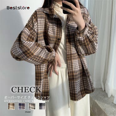 GYDA LOGO PATTERN BIG CHECK シャツ[品番：MKSW0048591]｜GYDA