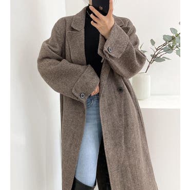 DECADE CLASSIC】マフラーロングウールコート[品番：XT000009710