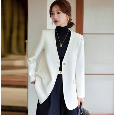 リネンブレンドテーラードジャケット[品番：XT000013257]｜aimoha