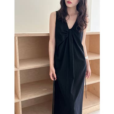 カットジョーゼットVネックサロペット[品番：PA000015891]｜coca