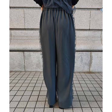裾リブ配色サルエルパンツレディース 春夏秋冬 ボトム[品番