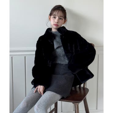 jk17646】襟周りのファーが高級感を感じさせる♪リアルフォックス