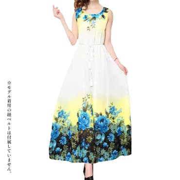 お花いっぱい水族館柄 キャミワンピース[品番：SRSW0002603]｜ScoLar