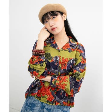 開襟花柄シャツ レディース メンズ[品番：ATYW0001896]｜sevens