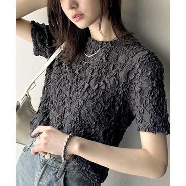 cccmalie レースカットソー　ネイビー　2枚セット レースカットソー シャツ 半袖 トップス レディース[品番