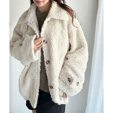 フェイクファーコート[品番：LAVW0018865]｜LANVIN en Bleu（ランバン