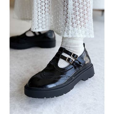 厚底 メリージェーン ストラップ パンプス 1866[品番：MTTS0000518