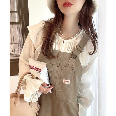 前ZIP開き カーゴサロペット サロペット[品番：TWPW0002039