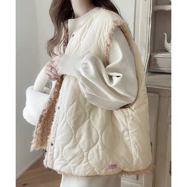 ナイスクラップ ベルト付きミドルフェイクダウンジャケット ナイスクラップ ベルト付きミドルフェイクダウンジャケット one