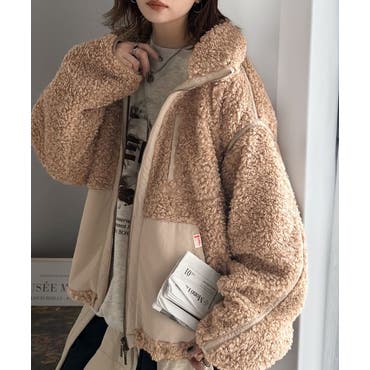 【タグ付】essence of ANAYI プードルファー ウールコート M タグ付】essence of ANAYI プードルファー ウールコート M