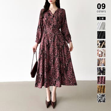 小花柄カシュクールワンピース [E2850] レディース[品番：KO000011034