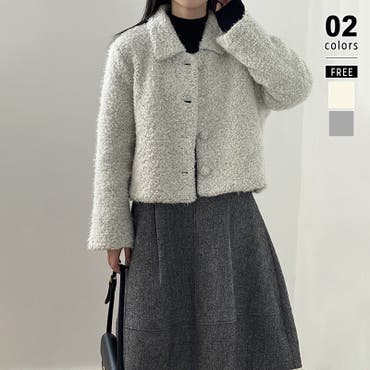 ノーカラー ジャケット ブルゾン[品番：LGMW0005644]｜La-gemme