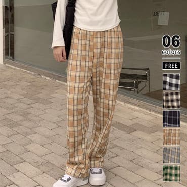 FRAMeWORK フレームワーク】杢チェックワイドパンツ◇[品番