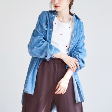 ビジュースウェットセットアップ トップス フード[品番