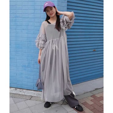 1枚で主役級。マルチストライプクレリックシャツワンピース[品番