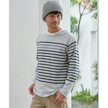 太ボーダー ロンT メンズ[品番：JG000014363]｜JIGGYS SHOP（ジギーズ