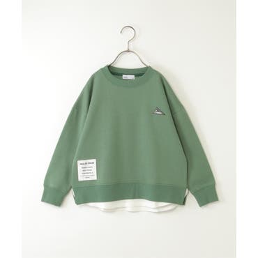 エルボーパッチスウェットトレーナー 子供服 キッズ[品番：VR000009062