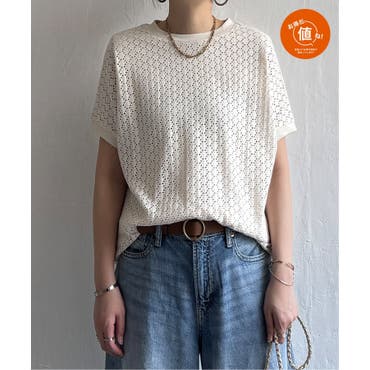 GUESS ゲス ウィメンズ 半袖 カットソー "HALF SLEEVE LYNN LACE TOP" W61P65K4GB0 GUESS] HALF SLEEVE LYNN LACE TOP[品番：GUEW0000067]｜GUESS