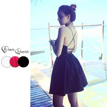 韓国ファッション 背中見せワンピース 15春夏 新作 品番 Cp Dearheart ディアハート のレディースファッション通販 Shoplist ショップリスト