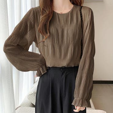 ベルスリーブシアートップス[品番：AMTW0005427]｜LAUIR（ラウアー）の