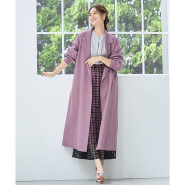 salire バーガンディ ロングジャケット salire バーガンディ ロングジャケット - メルカリ