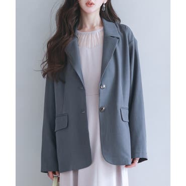 ツイルライトテーラードジャケットRashik アウター 大人カジュアル