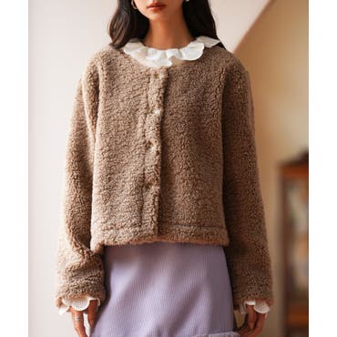 ノーカラー ジャケット ブルゾン[品番：LGMW0005644]｜La-gemme