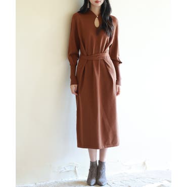 Vネックベスト×ワンピースセットアップ ニット セットアップ[品番